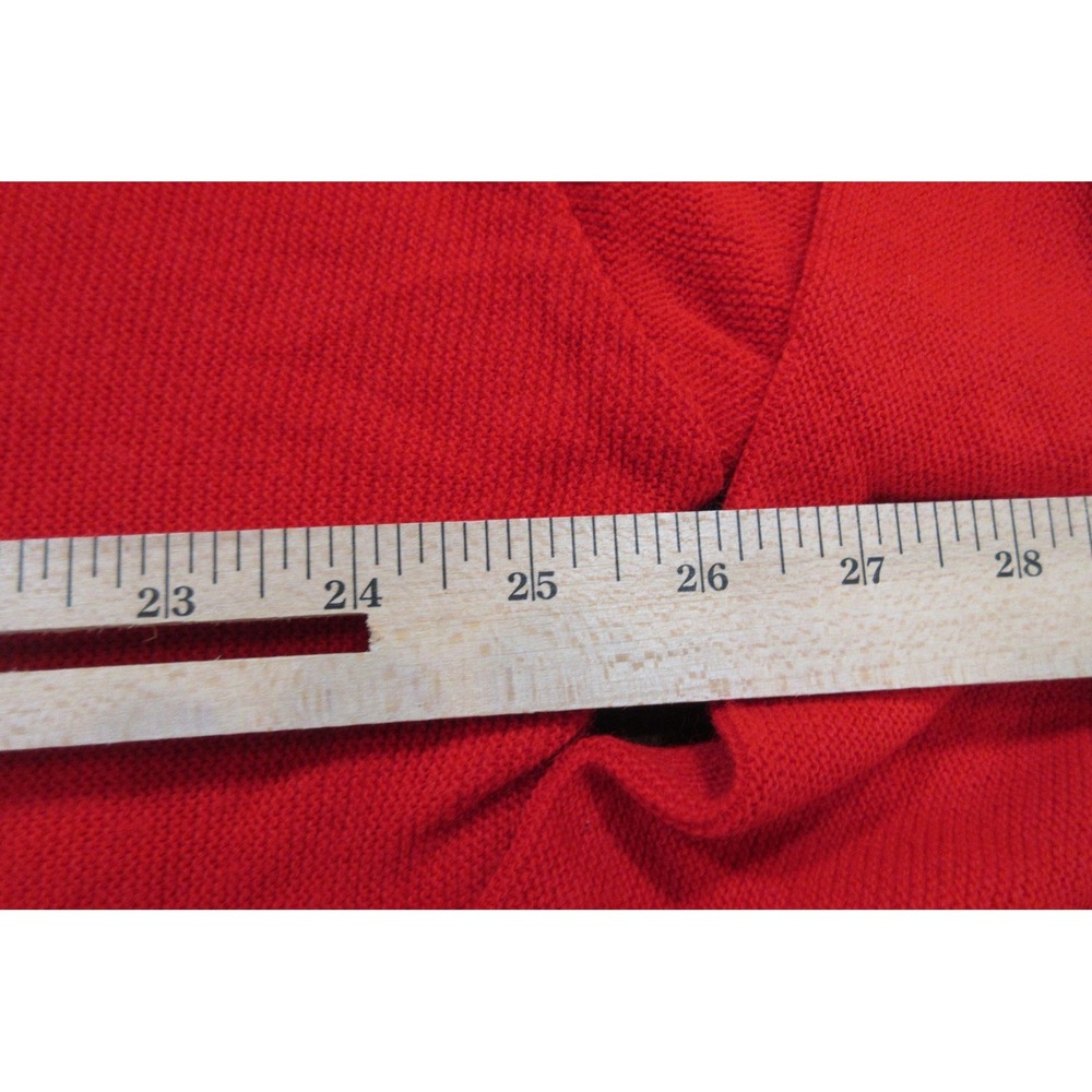 Vintage Lacoste Sweater Mens 2XL Acrylic Knit  Red V Neck Classic‎ Logo - Picture 3 of 7